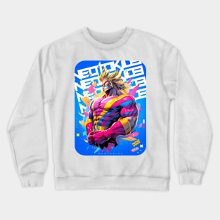 PROUD OTAKU 🟦🟨 SHONEN HERO - #1 HERO 🟥🟨 ANIME MANGA FASHION Crewneck Sweatshirt